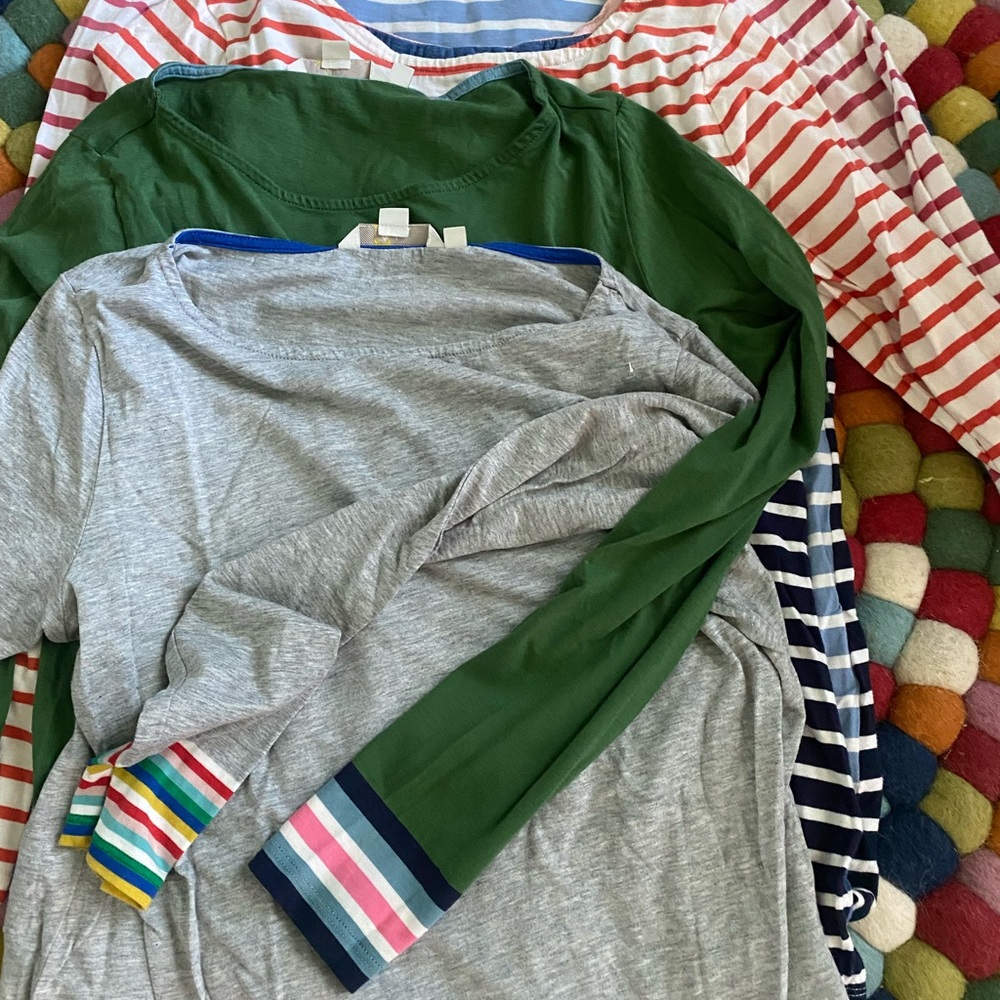 Boden mixed stripes long sleeve shirts